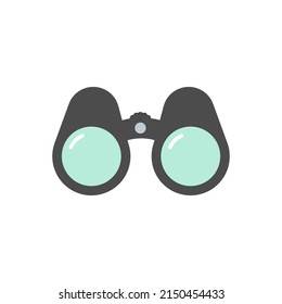 Binoculars icon. Concept of exploration, observation, research. Vector illustration, flat design