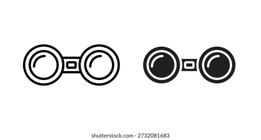 Binoculars icon concept. pixel perfect linear ui icon.