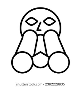 Binoculars icon design for personal commercial use