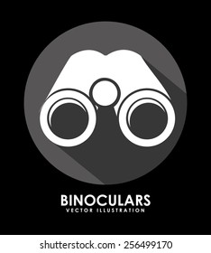 binoculars icon design, vector illustration eps10 graphic 