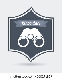 binoculars icon design, vector illustration eps10 graphic 