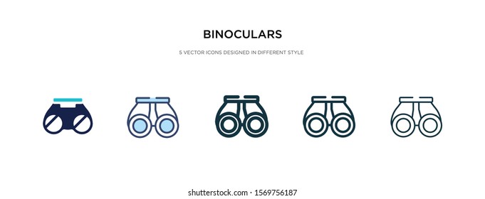 binoculars icon in different style vector illustration. two colored and black binoculars vector icons designed in filled, outline, line and stroke style can be used for web, mobile, ui