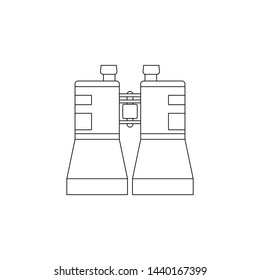 binoculars icon. Element of camping for mobile concept and web apps icon. Outline, thin line icon for website design and development, app development