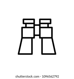 binoculars icon. Element of navigation for mobile concept and web apps. Thin line binoculars icon can be used for web and mobile on white background