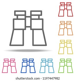 binoculars icon. Elements of Navigation in multi colored icons. Simple icon for websites, web design, mobile app, info graphics