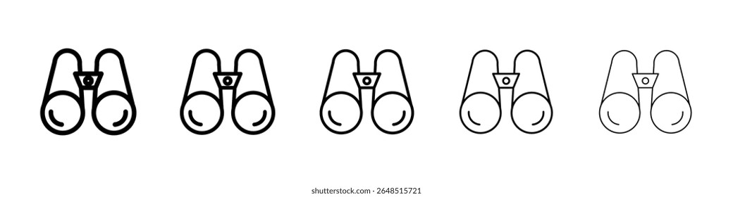 Icono de binoculares llenado concepto de signo plano para el Diseño web.
