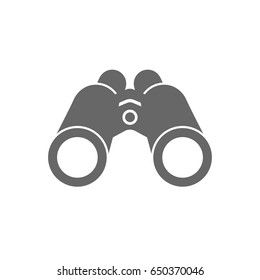 Binoculars Icon. Find Software Sign. Spy Equipment Symbol. Isolated Flat Icon On White Background. Vector