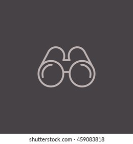  Binoculars icon flat.