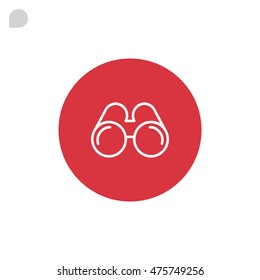  Binoculars icon flat.