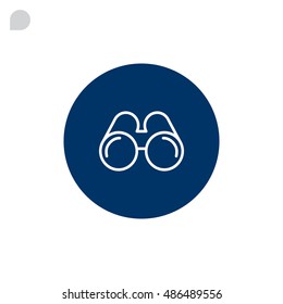  Binoculars icon flat.