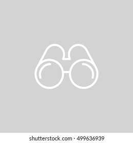  Binoculars icon flat.