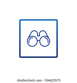  Binoculars icon flat.