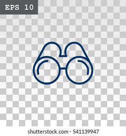  Binoculars icon flat.