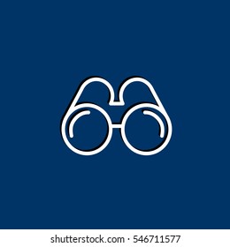  Binoculars icon flat.