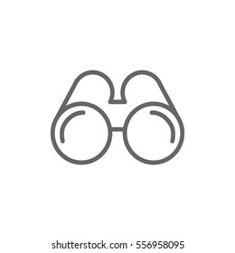  Binoculars icon flat.