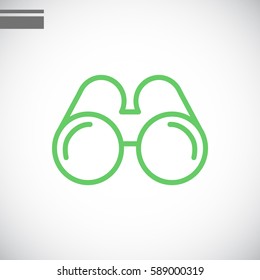  Binoculars icon flat.