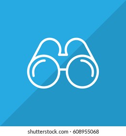  Binoculars icon flat.