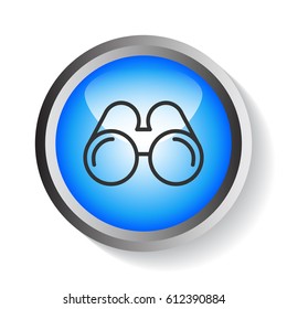  Binoculars icon flat.
