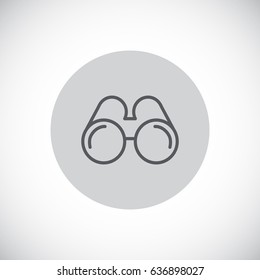  Binoculars icon flat.