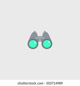 binoculars icon, flat design