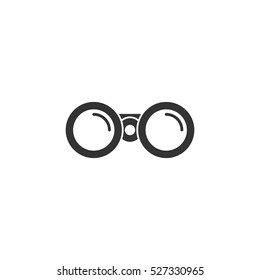 Binoculars icon flat. Illustration isolated vector sign symbol