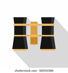 Binoculars icon. Flat illustration of binoculars vector icon for web