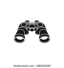 Binoculars icon flat style isolated on white background. Vector illustration