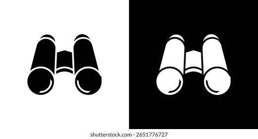 Binoculars icon of a flat style vector