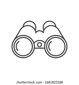 Binoculars icon flat vector illustration
