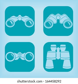 Binoculars icon - four variations