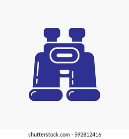 Binoculars Icon. Graphic Illustration Flat Isolated