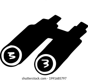 binoculars icon. hand drawn doodle. vector, scandinavian, nordic minimalism monochrome tool