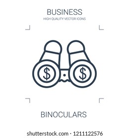 binoculars icon. high quality line binoculars icon on white background. from business collection flat trendy vector binoculars symbol. use for web and mobile