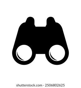 Icono de binoculares ilustrado sobre fondo
