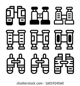 binoculars icon isolated sign symbol vector illustration - Collection of high quality black style vector icons
