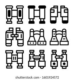 binoculars icon isolated sign symbol vector illustration - Collection of high quality black style vector icons
