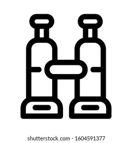 binoculars icon isolated sign symbol vector illustration - Collection of high quality black style vector icons
