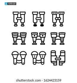 binoculars icon isolated sign symbol vector illustration - Collection of high quality black style vector icons