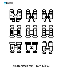 binoculars icon isolated sign symbol vector illustration - Collection of high quality black style vector icons