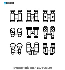 binoculars icon isolated sign symbol vector illustration - Collection of high quality black style vector icons