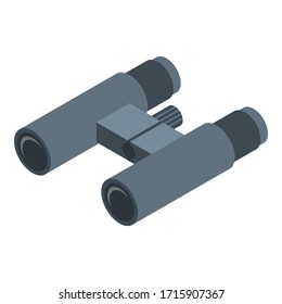Binoculars icon. Isometric of binoculars vector icon for web design isolated on white background