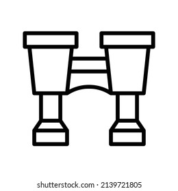 Binoculars Icon. Line Art Style Design Isolated On White Background
