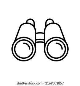 Binoculars icon in line style