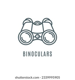 Binoculars icon line style icon, style isolated on white background. Vector.