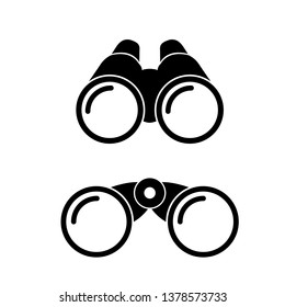 Binoculars icon, logo isolated on white