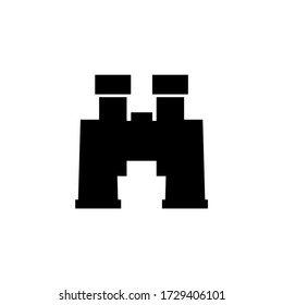 Binoculars icon, logo isolated on white background
