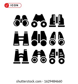binoculars icon or logo isolated sign symbol vector illustration - Collection of high quality black style vector icons
