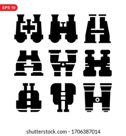 binoculars icon or logo isolated sign symbol vector illustration - Collection of high quality black style vector icons
