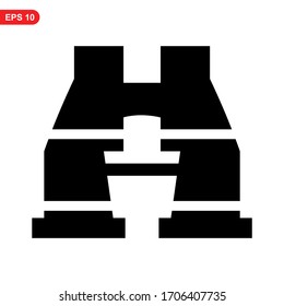binoculars icon or logo isolated sign symbol vector illustration - high quality black style vector icons
