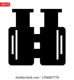 binoculars icon or logo isolated sign symbol vector illustration - high quality black style vector icons
